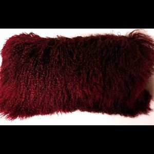 Mongolian Fur Pillow Soft & Curly Wool Tibet Lamb